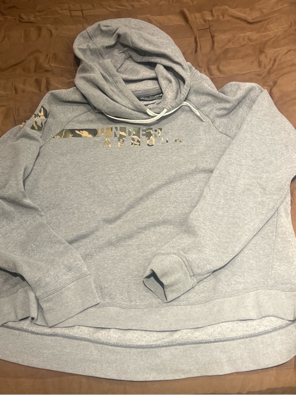 Under Armour Light Gray Camo Logo Pullover Hoodie